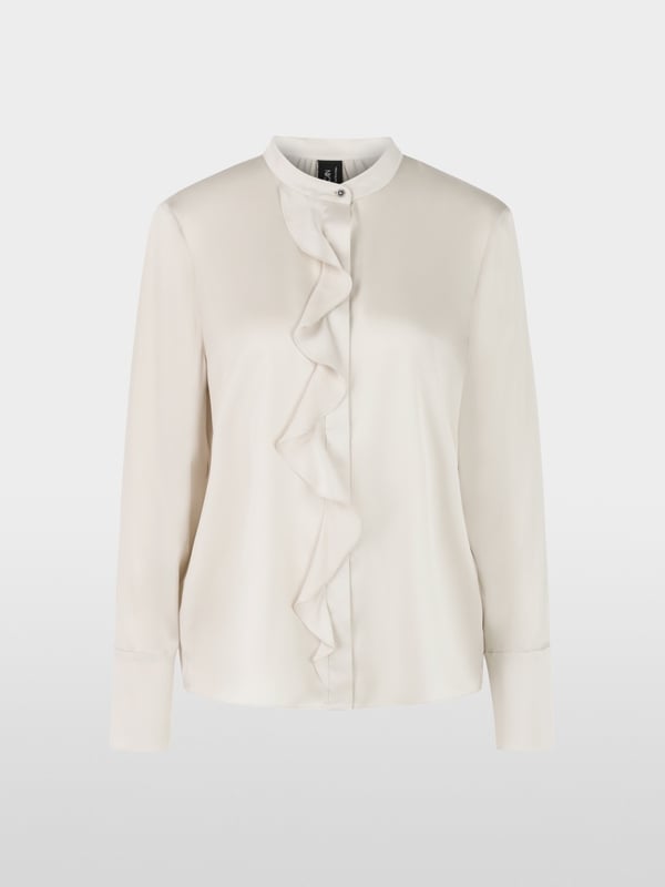 Silk blouse with flounce