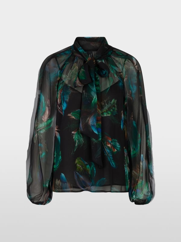 Transparente Bluse aus Viskose