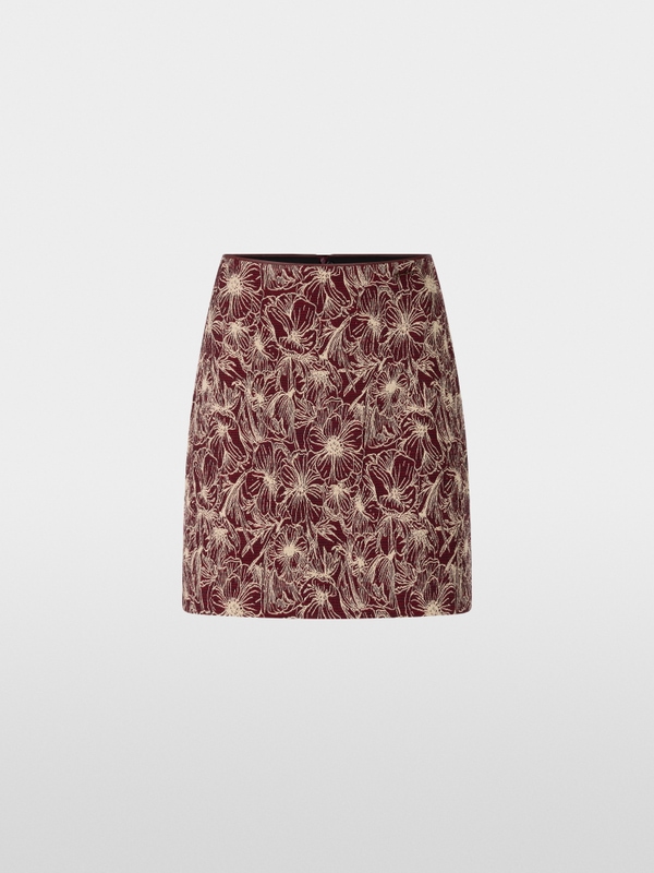 Mini-jupe avec motif jacquard floral