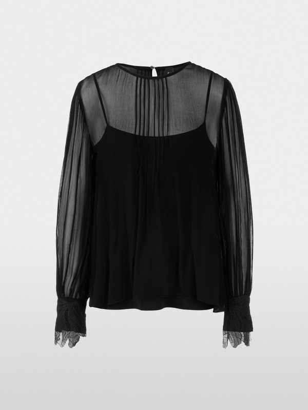 Blouse van zachte viscosecrêpe