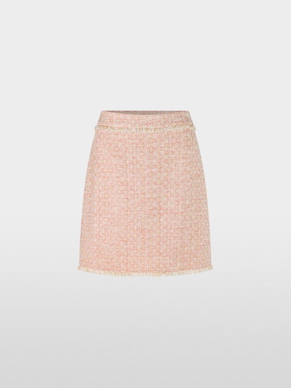Bouclé rok met franjes