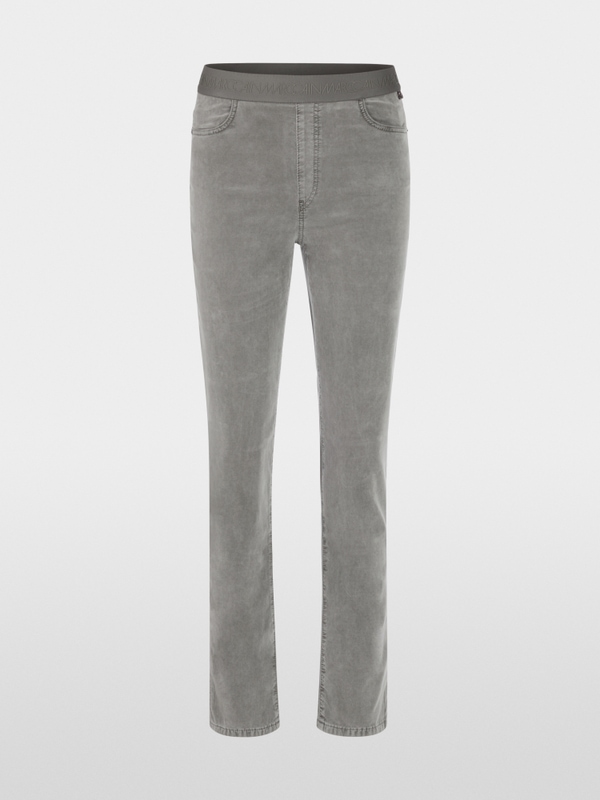 SIENA slim fit velvet pull-on trousers