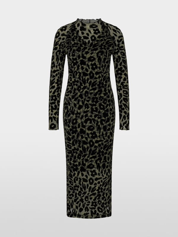 Robe longue moulante en maille