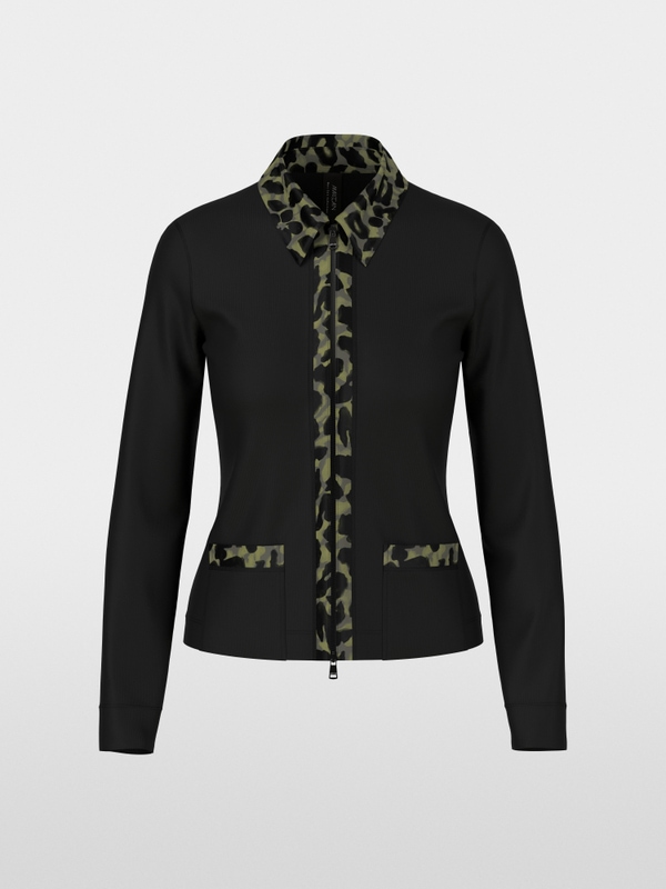 Veste en jersey avec détails imprimés cubes