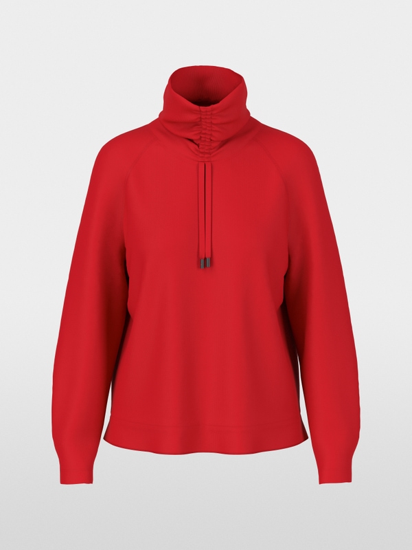 Long-sleeved turtleneck with drawstring