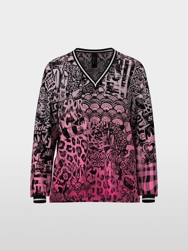 Losvallende blouse met print