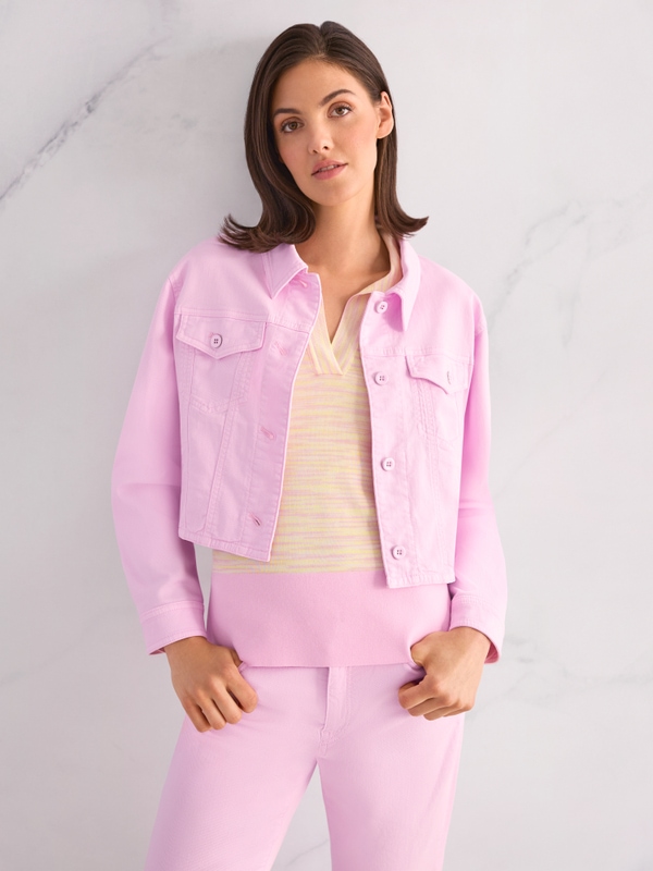 Veste en jean courte en coton stretch