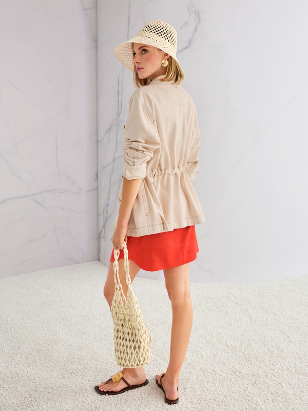 Fitted jacket with shimmer effect