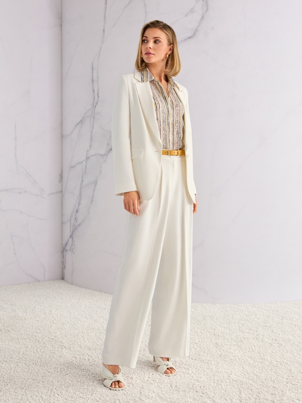 Viscose blazer with loose fit