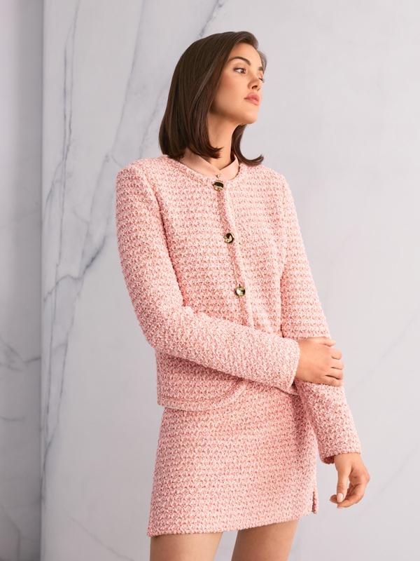 ‘Knitted in Germany’ tweed cardigan