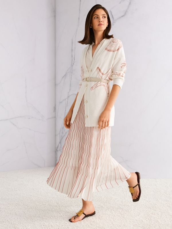 Long cardigan tricoté en Allemagne