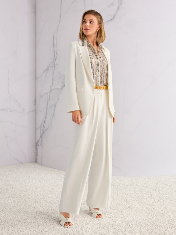 Linen-silk shirt blouse