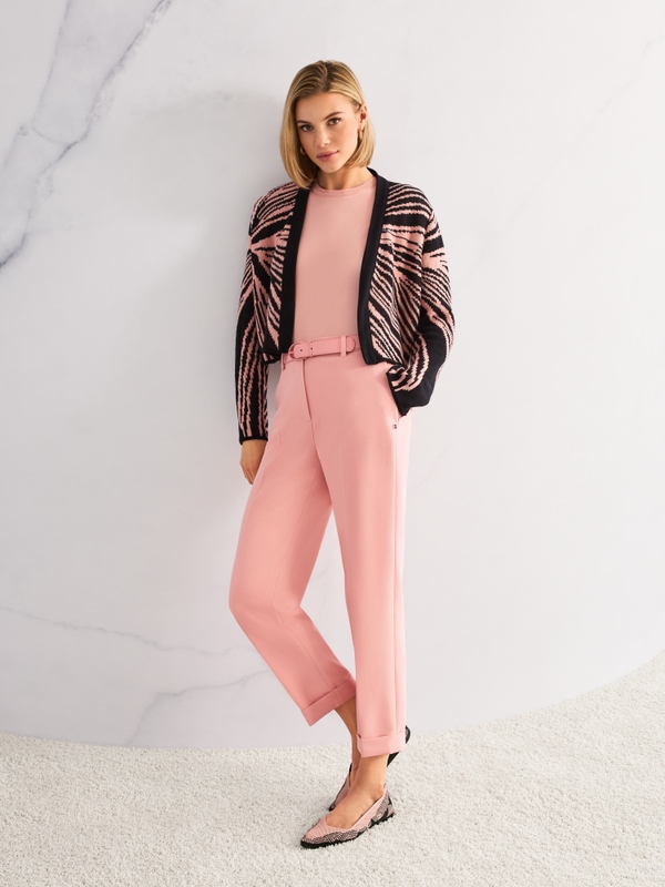 Ceinture en cuir verni avec logo embossé