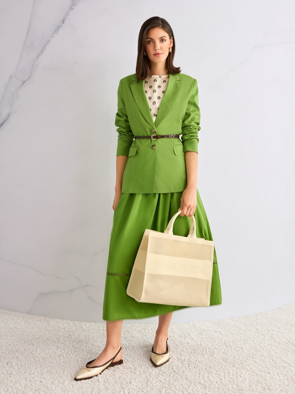 Slingback raffia mix ballerinas