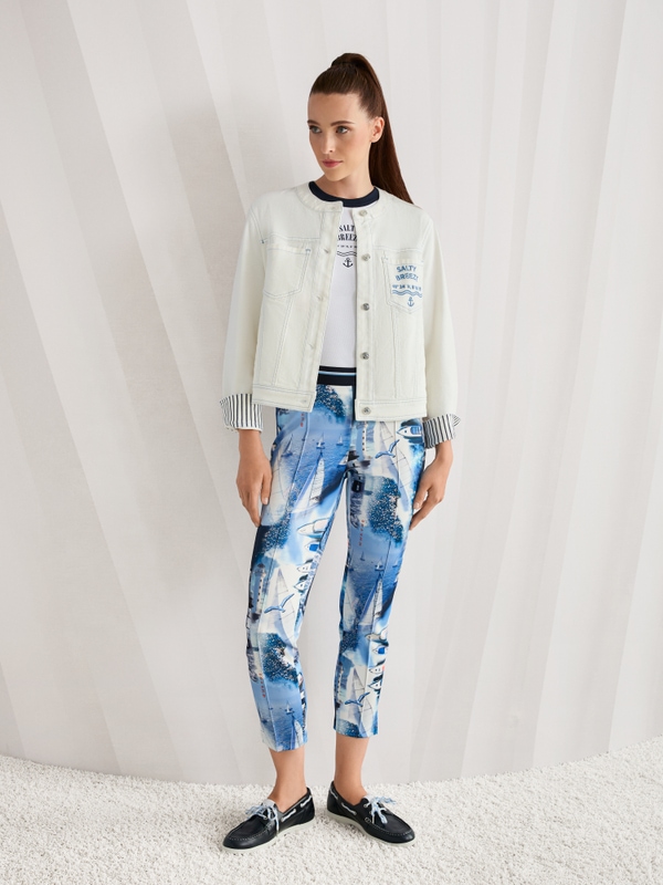Veste en jean style marin