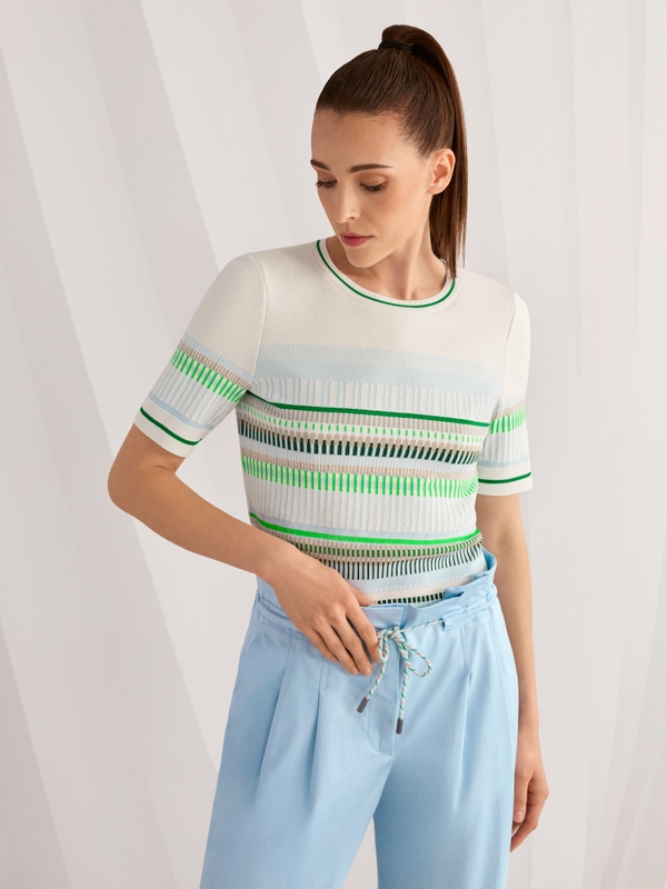 Fine-knit jacquard jumper