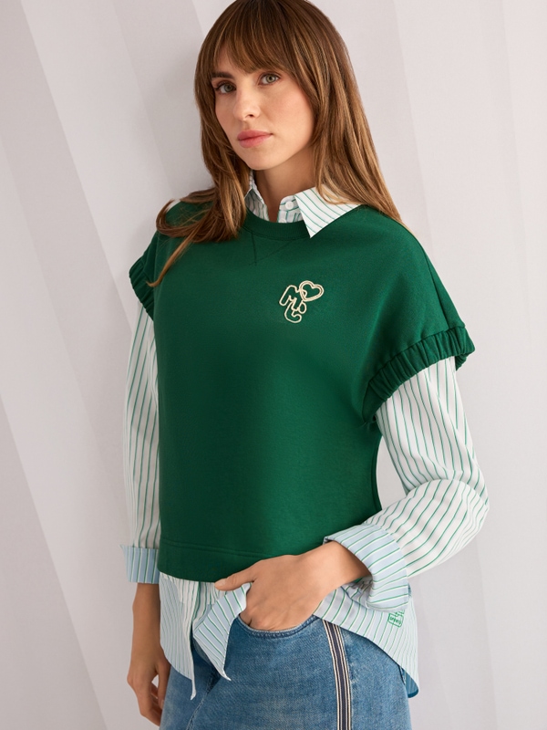 Striped cotton shirt blouse