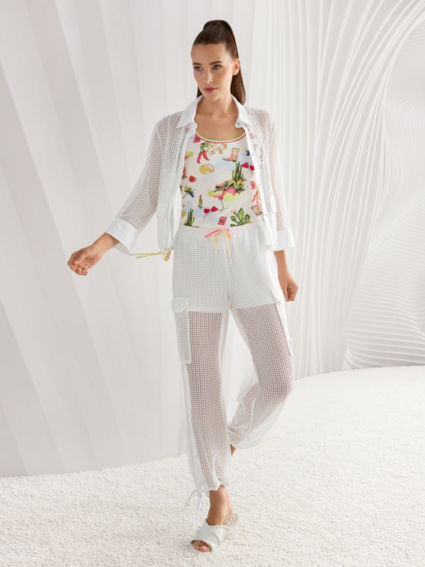 Ribbed top with print