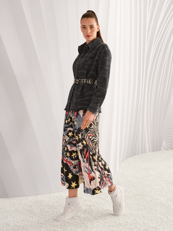 Jupe réversible avec imprimé