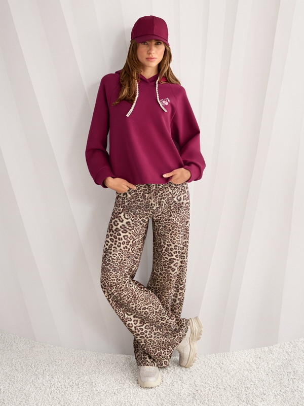 WARRI jeans with leopard print