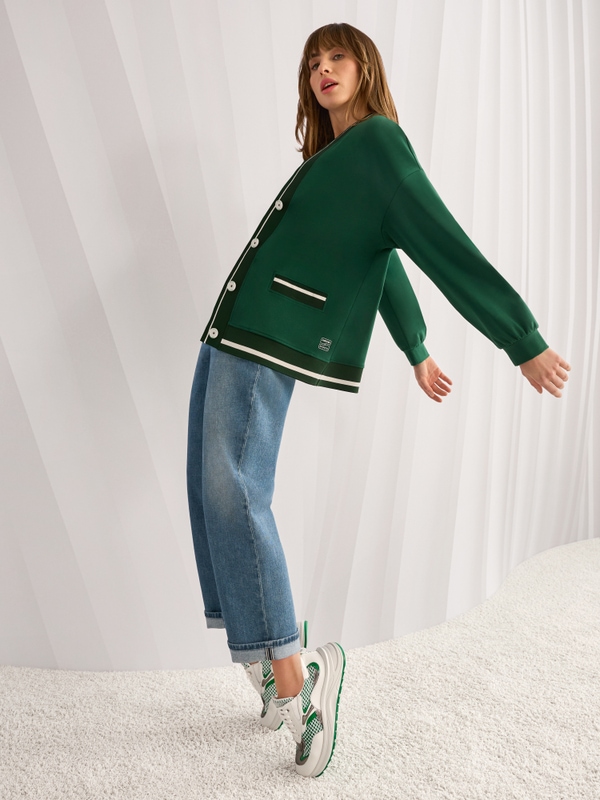 Trainers in a mix of materials