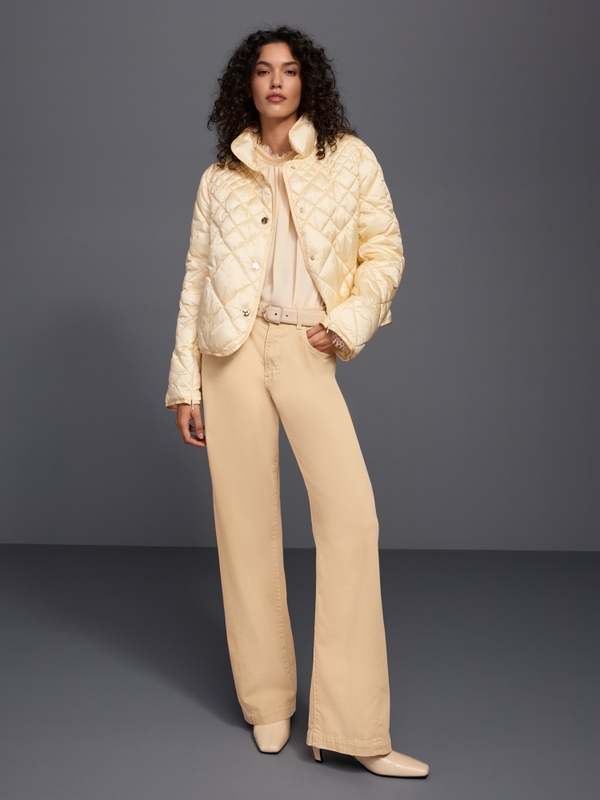 Quilted jacket with decorative buttons