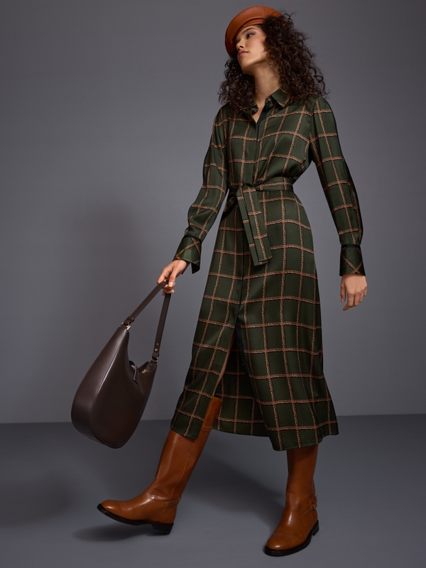Printed viscose dress