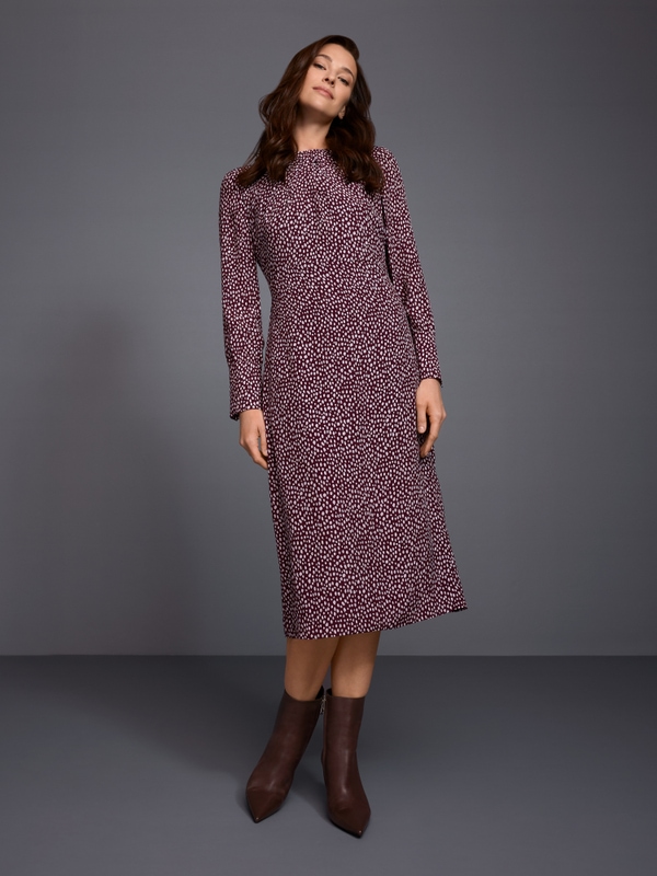 Maxi dress with polka dot print