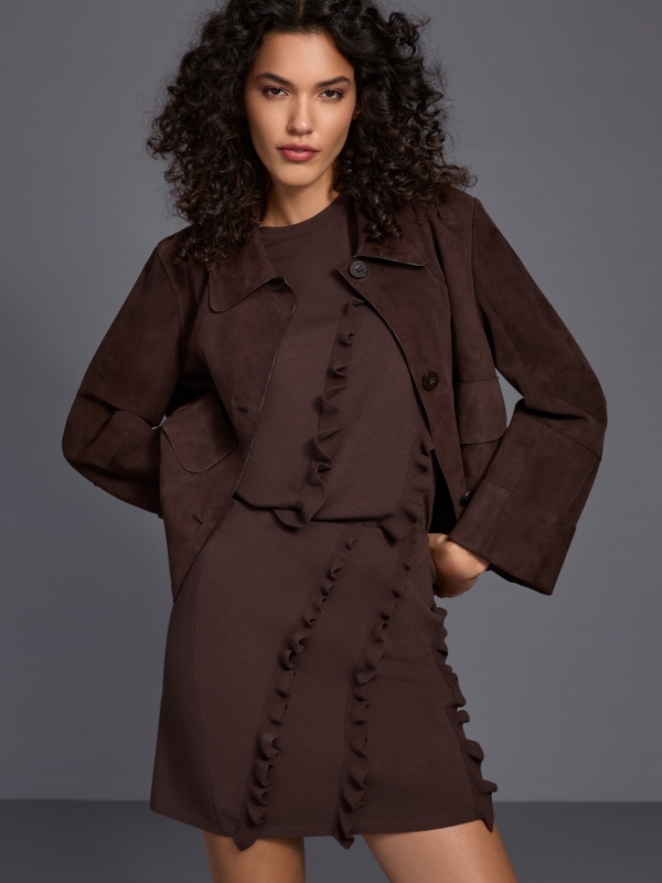Suede blazer