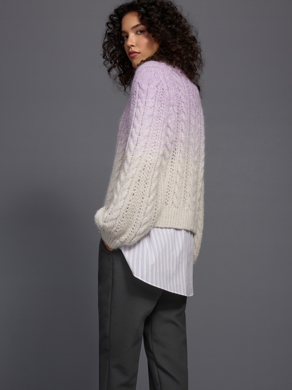 Wrap blouse in a modern layered look