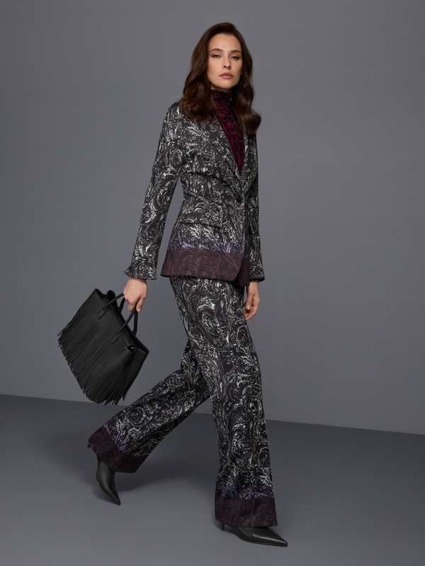 WINDER all-over print wide fit trousers