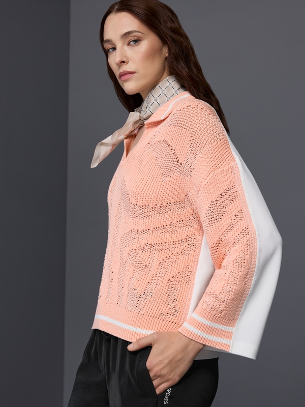 ‘Knitted in Germany’ V-neck jumper