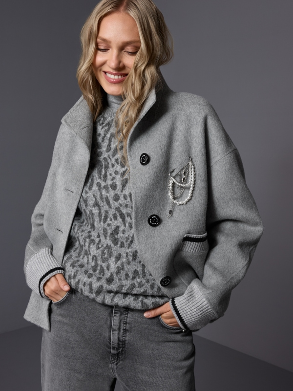 ‘Knitted in Germany’ long jumper