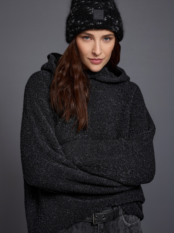 ‘Knitted in Germany’ oversized hoodie