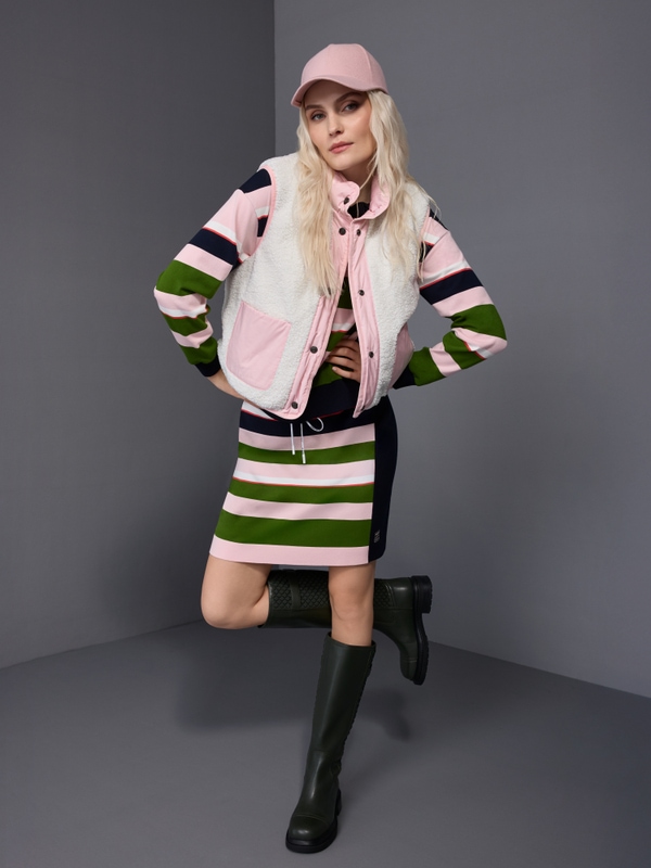 ‘Knitted in Germany’ striped skirt