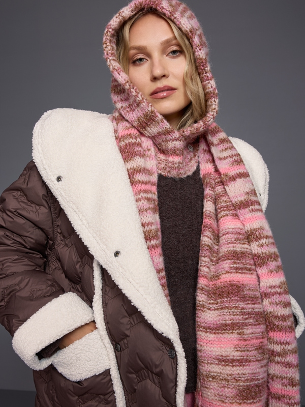 Chunky knit alpaca and wool scarf