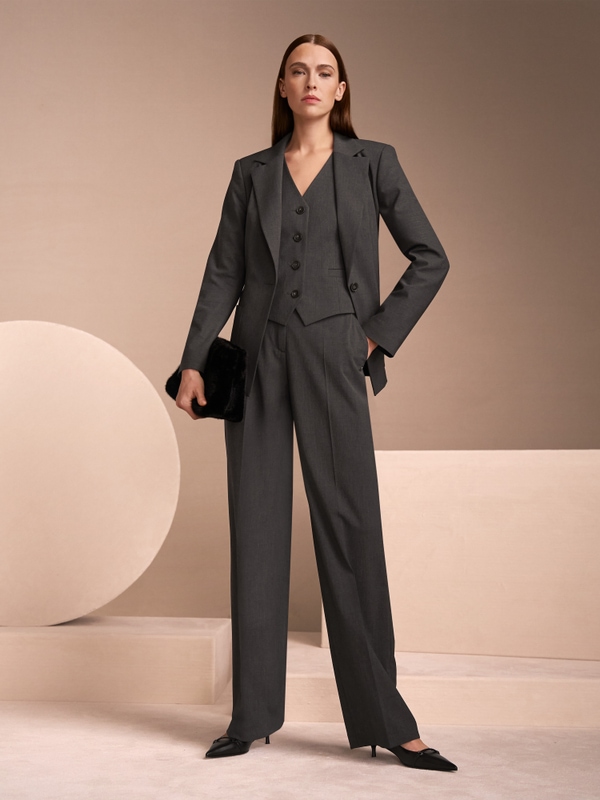 Blazer with tie belt