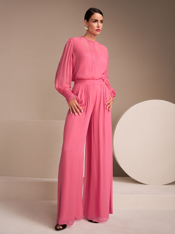 Bluse aus zartem Viskose-Crêpe