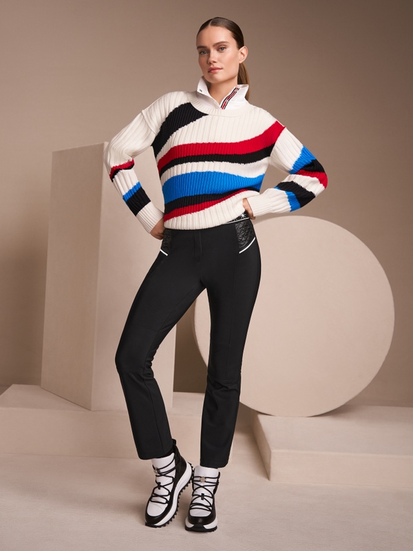 Strickpullover im Colour-Blocking-Look