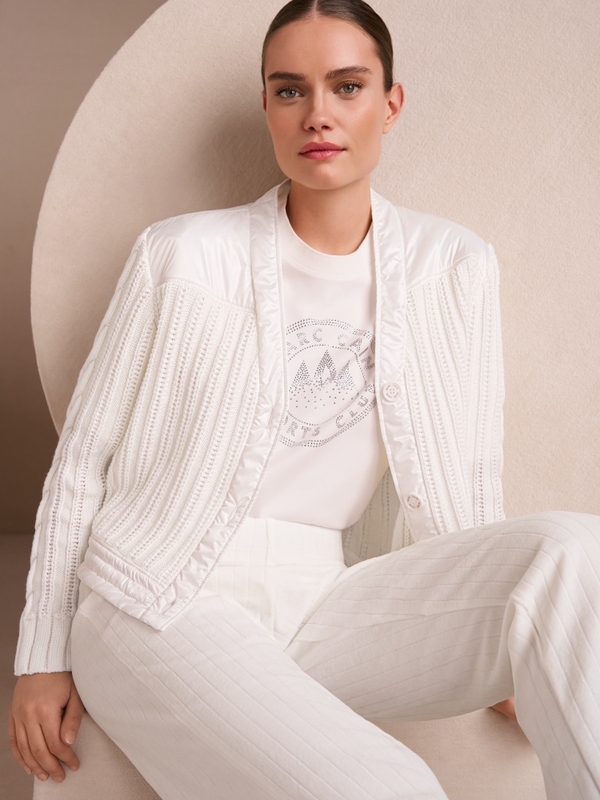 Wide-cut WASHINGTON chenille trousers