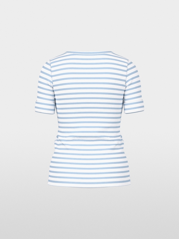 T-shirt à rayures en coton côtelé