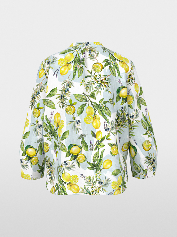 Cotton blouse with lemon print