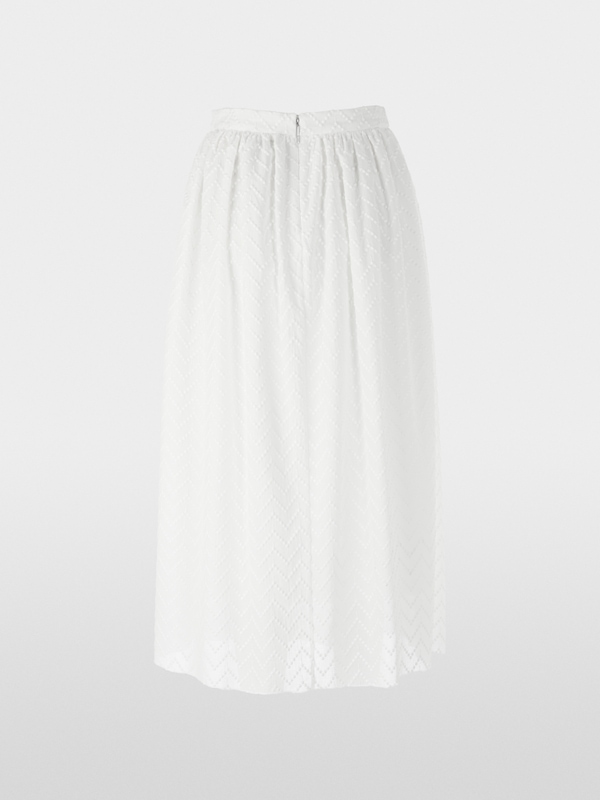 Pleated skirt in cotton blend