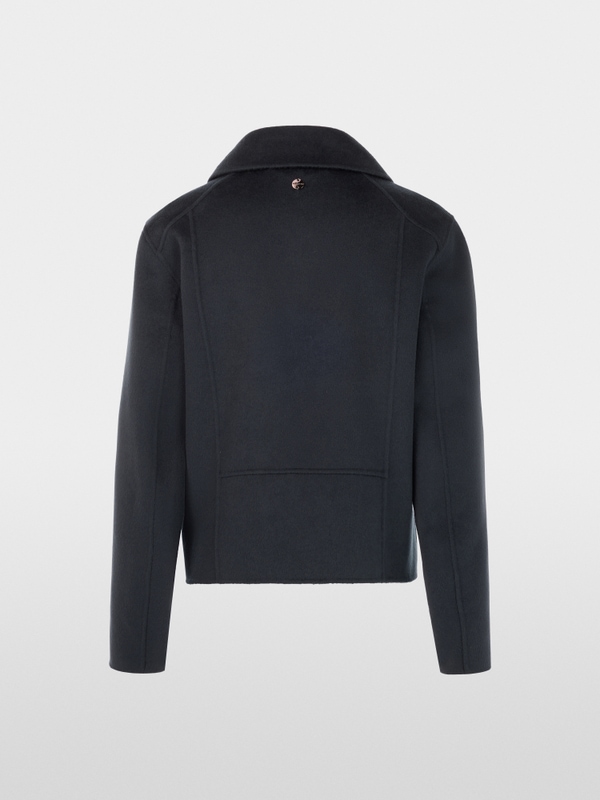 Elegant wool jacket in the biker style