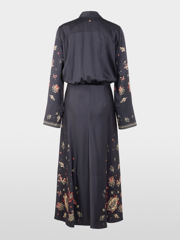 Robe longue en viscose à imprimé cachemire