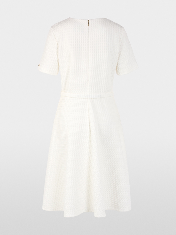 Robe mi-longue en piqué gaufré