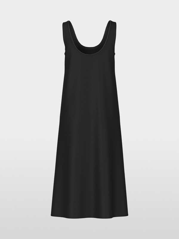 Mid-length satin strap dress