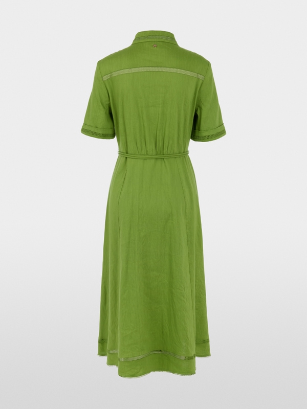 Linen blend mini dress