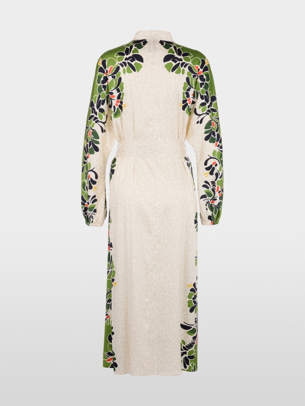 Maxi dress with stylized flowers