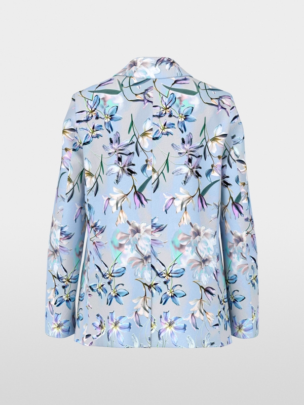 Single-breasted blazer with floral pattern